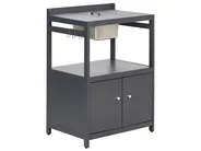Outdoor Kitchen Set with Sink ORTISEI Graphite Grey Metal_934822