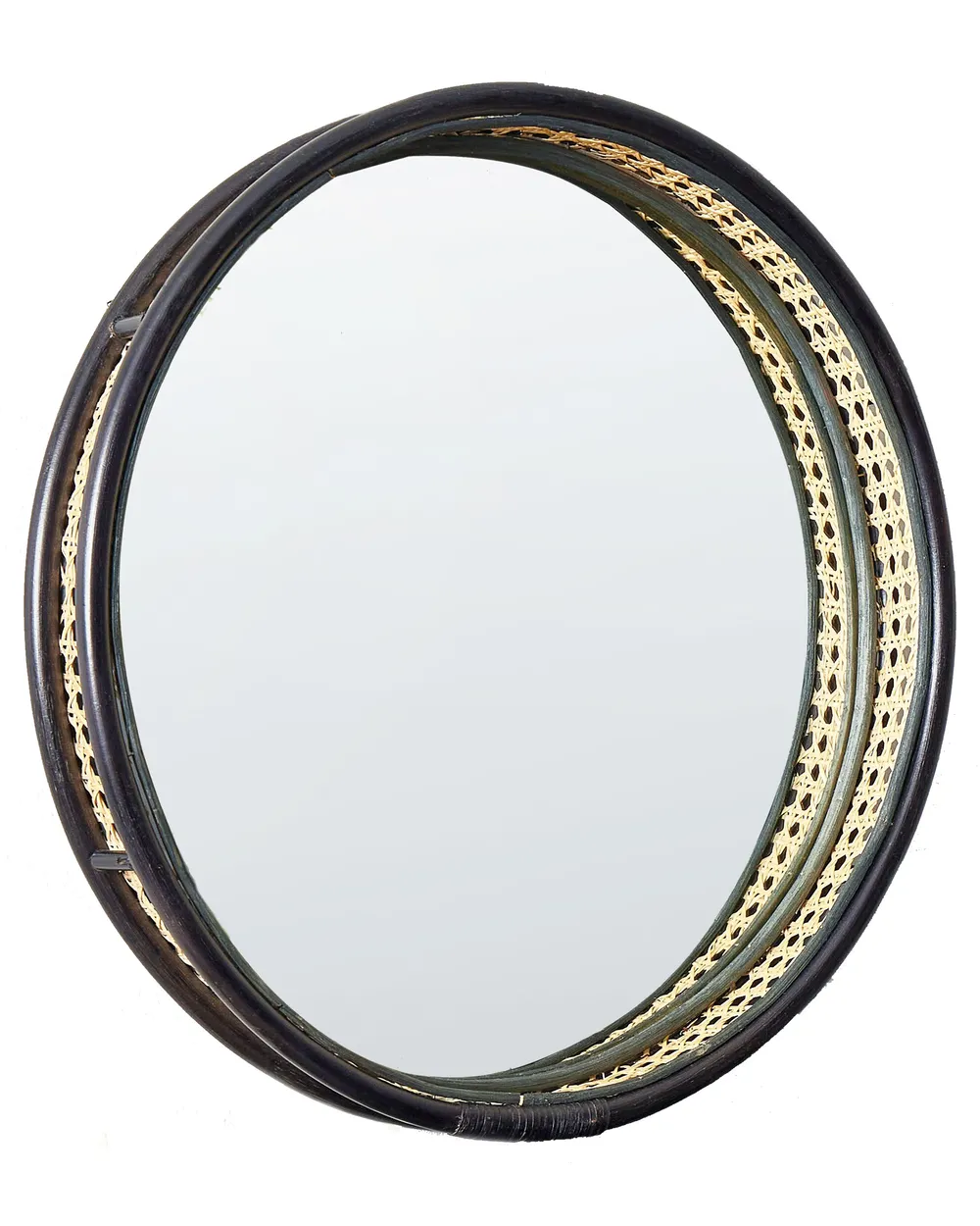 Wall Mirror DAKSA 60 cm 60 cm Rattan Black