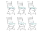 Set med 6 dynor för trädgårdsstol TOLVE 39 x 31 cm Mintgrön_991162