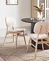 Ruokatuolisetti 2 kpl ELAINE Buklee Vaaleanruskea/beige