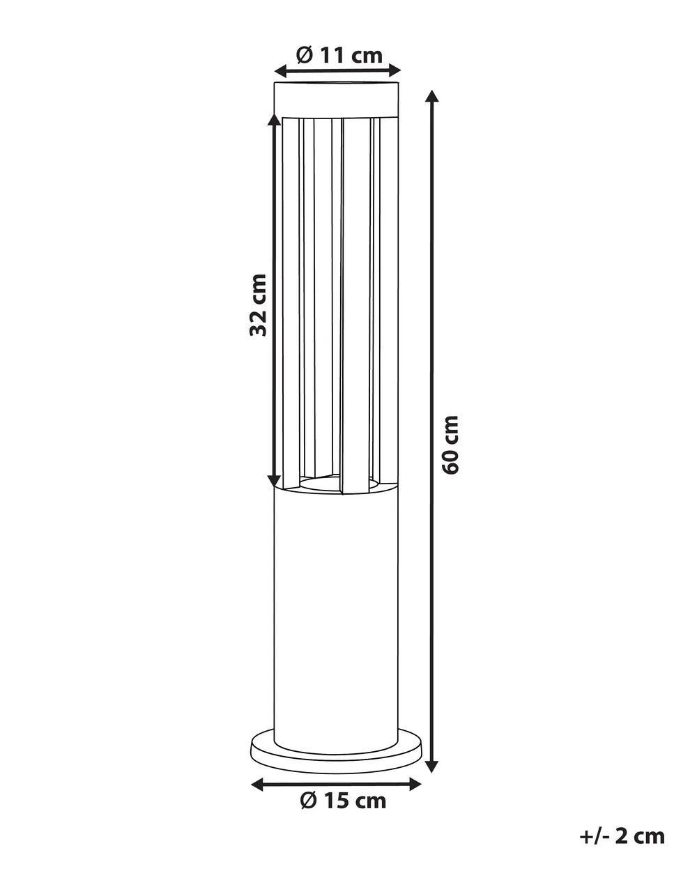 Outdoor LED Bollard Lamp PAYETTE Black_917081