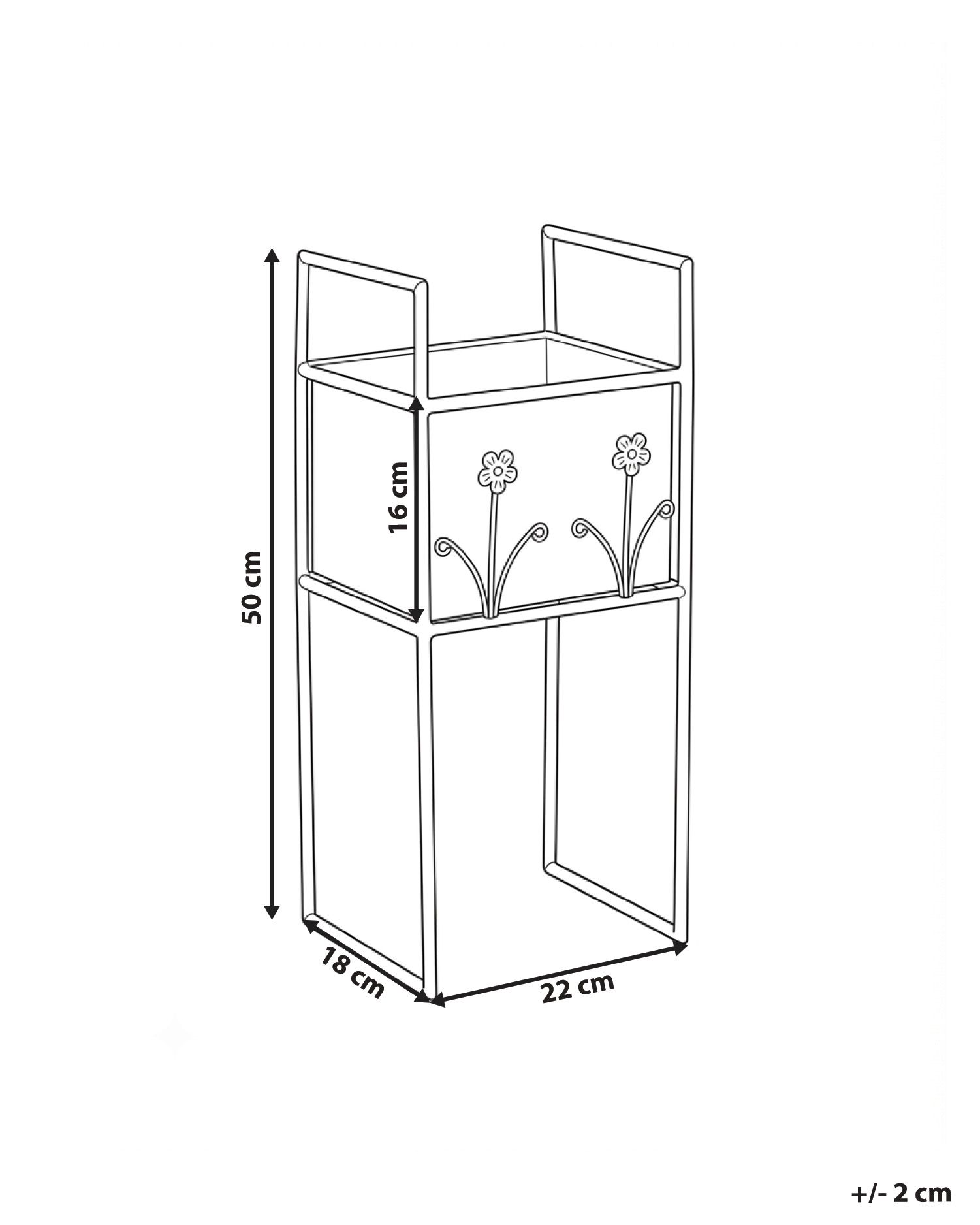 Plant Stand LUPINE 22 cm Metal Beige_1093831