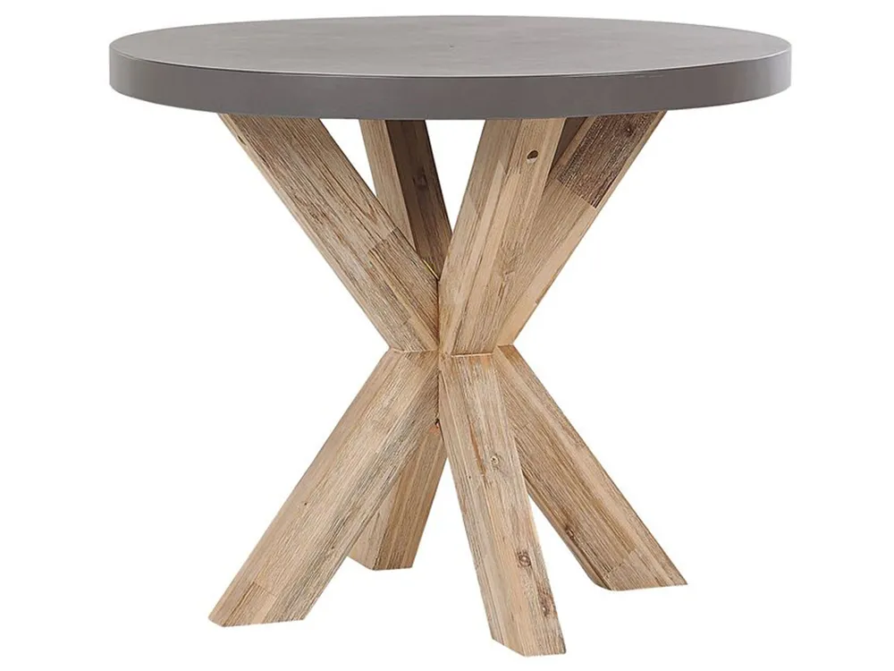 Garden Dining Set 4 Seater OLBIA with Cushions Concrete Beige_816560