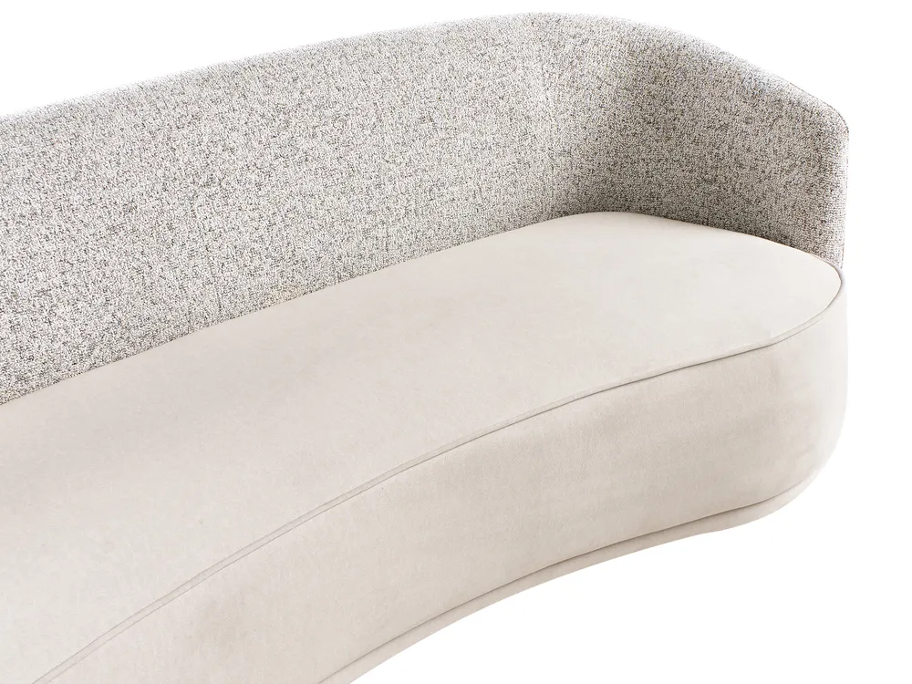 Sofa 3 Seater ROSET Fabric Light Beige_979067