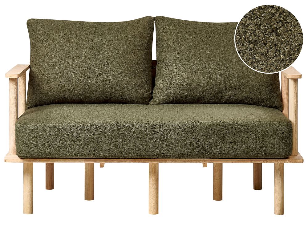 Sofa 2-seters ASKER Bouclé Mørkegrønn