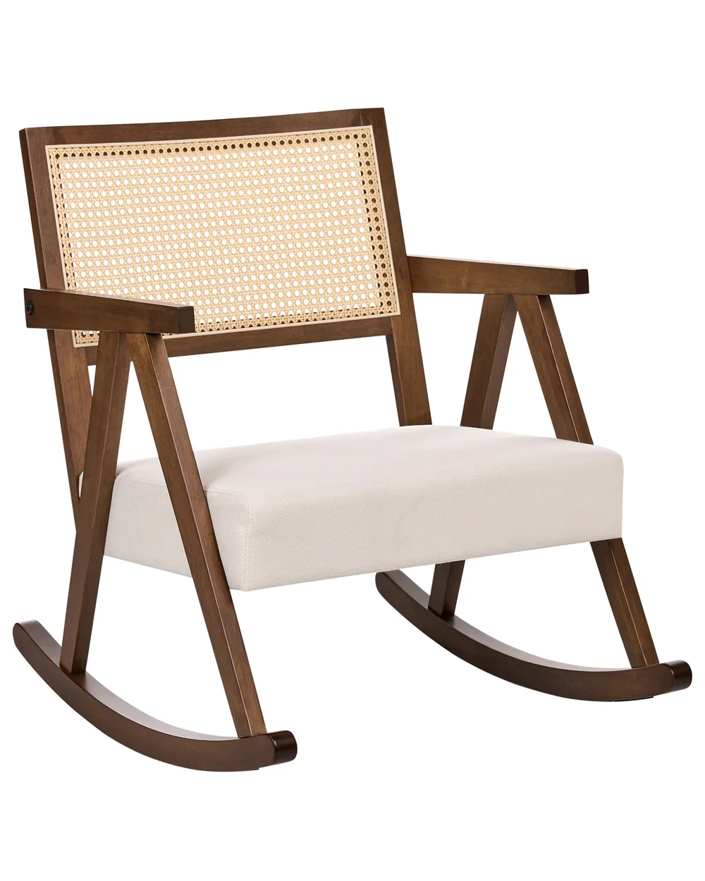 Rocking Chair RYA Wood Brown/ Light Beige