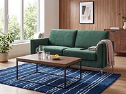 Sofa 3 Seater FENES Velvet Dark Green_1149360
