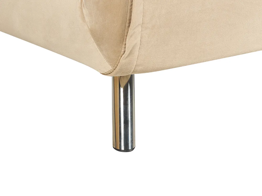 Single Sofa Bed FARRIS Velvet Beige_875486