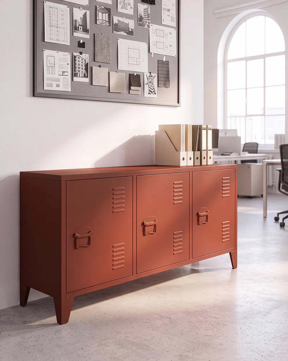 Storage Unit CARDIFF Metal Golden Brown_1113733