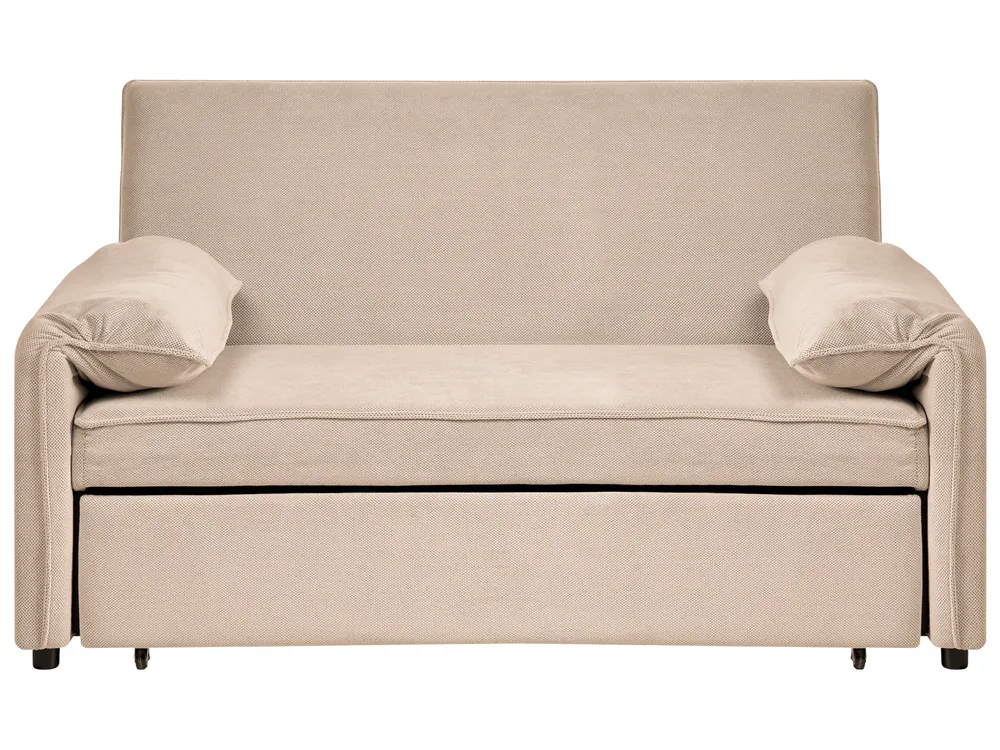 Sofa Bed HORMA Fabric Light Brown