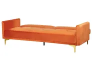 Sofa Bed 3 Seater LUCAN Velvet Orange_810474