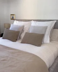 Set of 2 Bed Pillows FELDBERG High 80 x 80 cm Duck Feathers and Down White_1170539