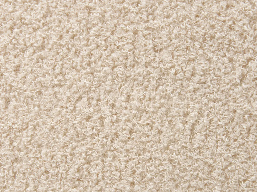Bed Boucle AMBILLOU 160 x 200 cm (EU King Size) Beige_967551