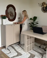 Väggspegel ALVENA 60 cm 80 cm Mörkbrun_1174165