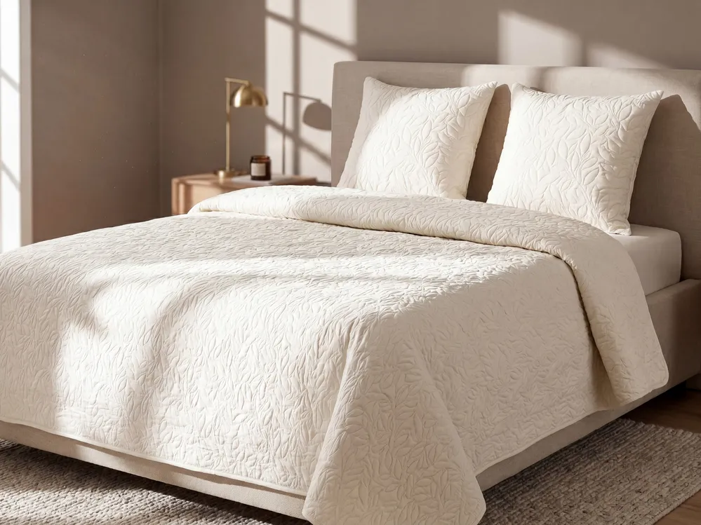 Bedspread with Cushions RUDKHAN 140 x 210 cm Off-White