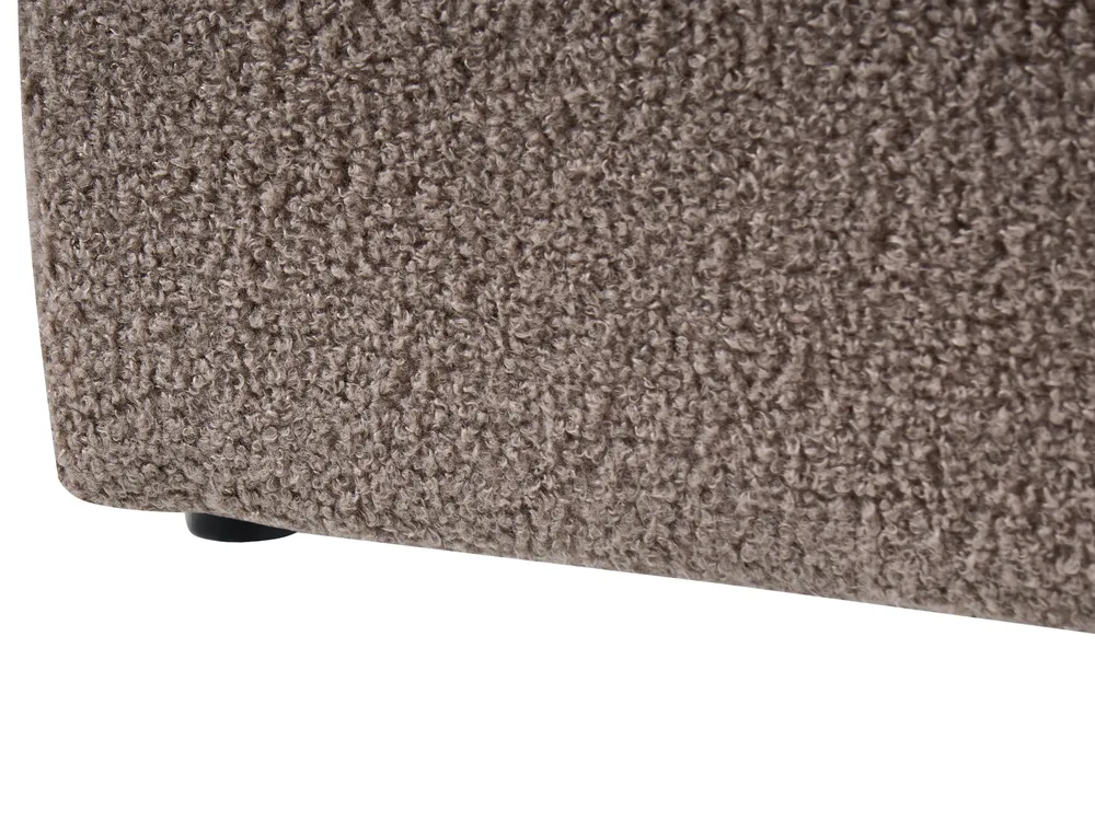 Ottoman Bed without Headboard DINAN Boucle Taupe 140 x 200 cm (EU Double)_1061932