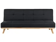 Sofa Bed 3 Seater FROYA Fabric Black_722416