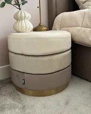 Sittpuff LOUIN Sammet Beige_982493