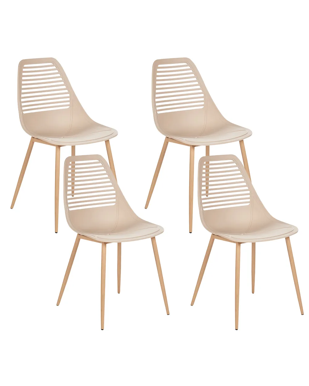 Set of 4 Dining Chairs MONTELLO Beige