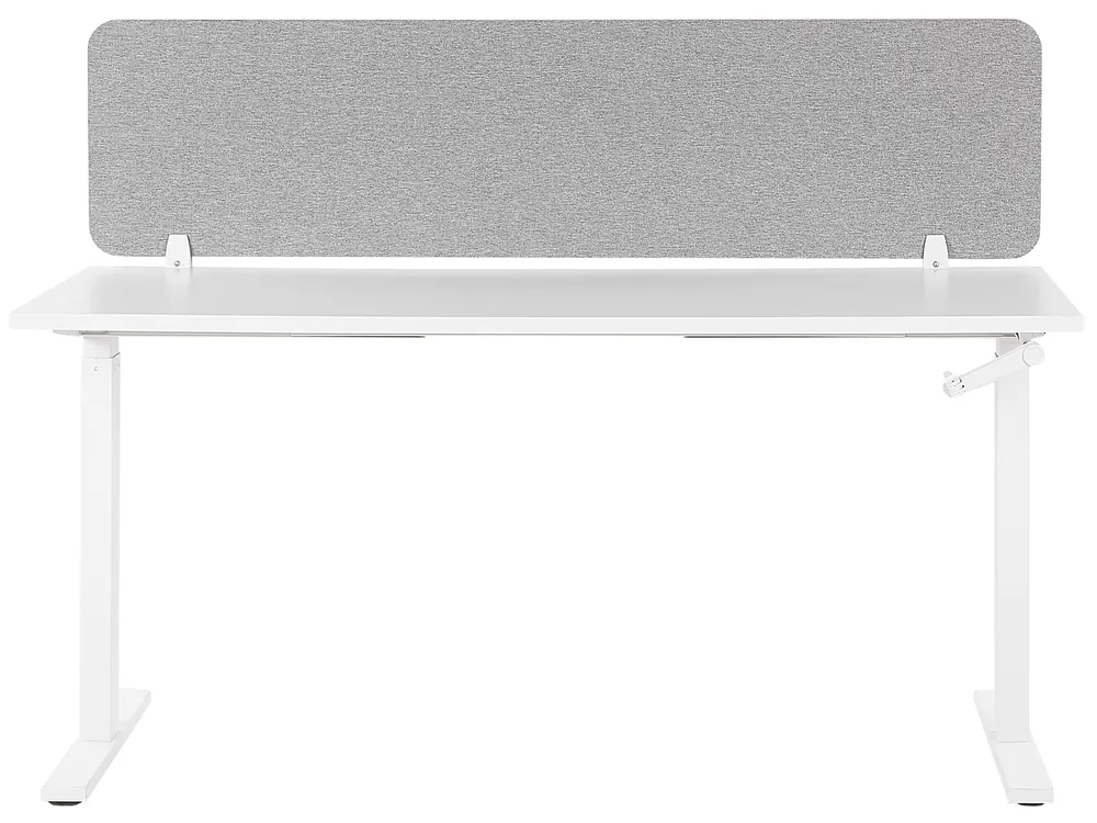 Skillevegg for skrivebord WALLY 120 x 40 cm Lysegrå_1068067