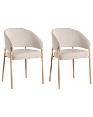 Set med 2 matstolar ZANE Ljusbeige_1160986