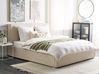 Ottoman Bed MOISSAC Fabric Beige 180 x 200 cm (EU Super King)