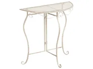 Bistro Table FOLELLI 80 cm 36 cm Metal Light Beige_1002033