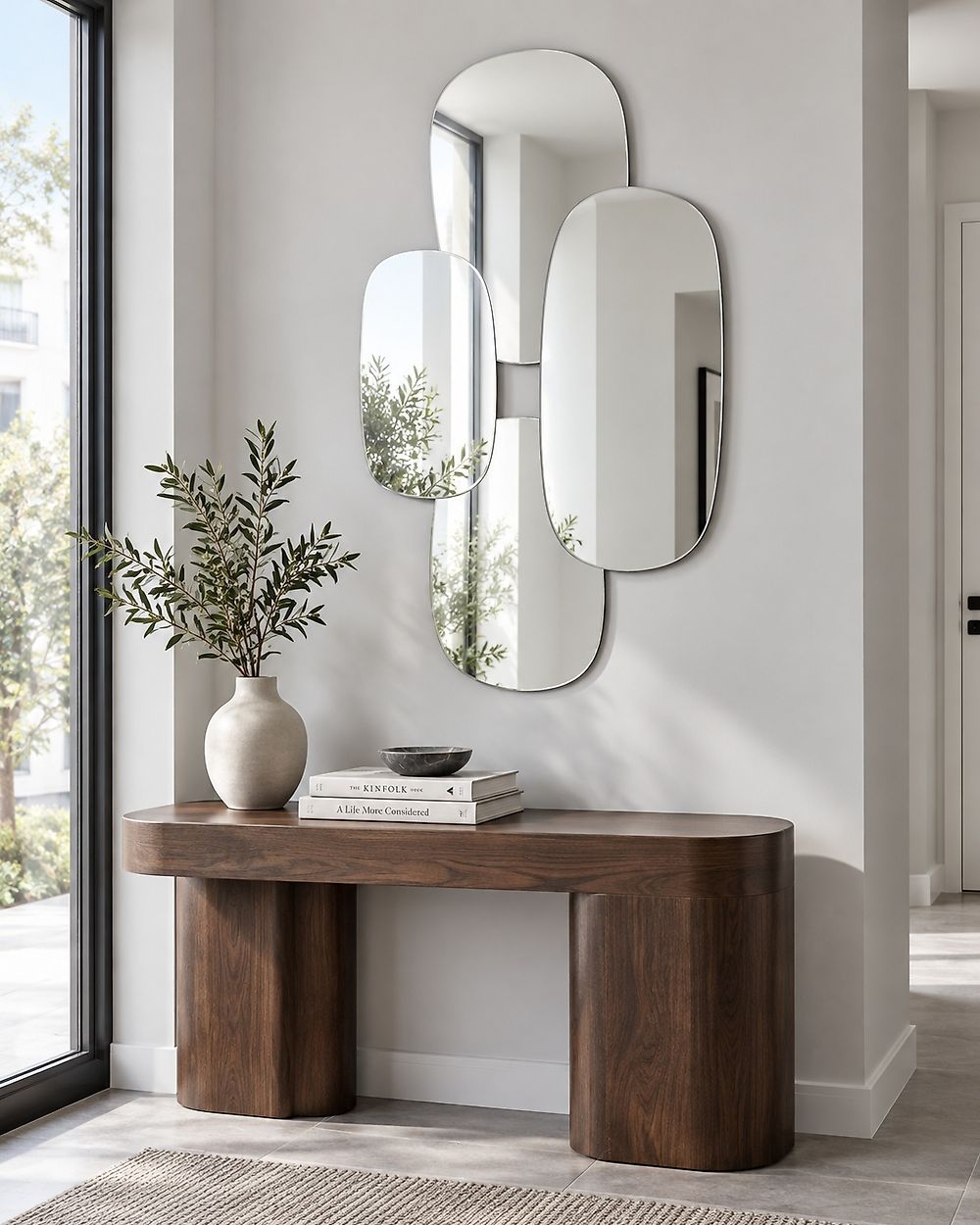 Seinäpeili VOUZON 80 cm 120 cm Hopea