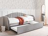 Trundle Bed Velvet EYBURIE 90 x 200 cm (EU Single) Grey