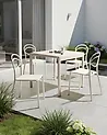 Sett med 4 hagestoler COVOLO Off white