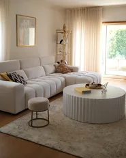 Soffbord POZZA 117 cm 117 cm Vit_1161647