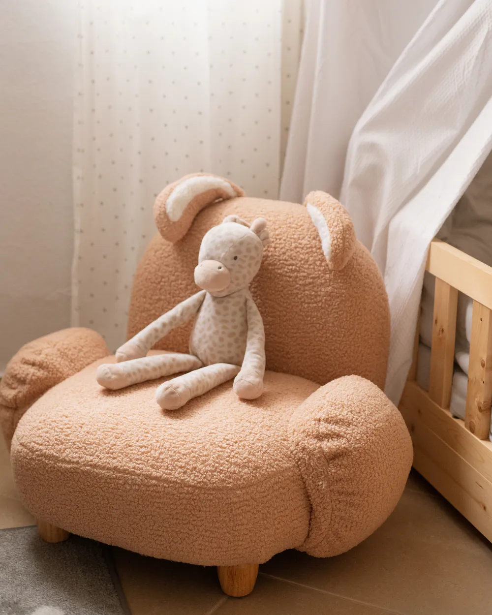 Kids Armchair Rabbit KANNA Boucle Beige_915827