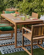 Set of 2 Garden Chairs SASSARI II Certified Acacia Wood Light Brown_942668