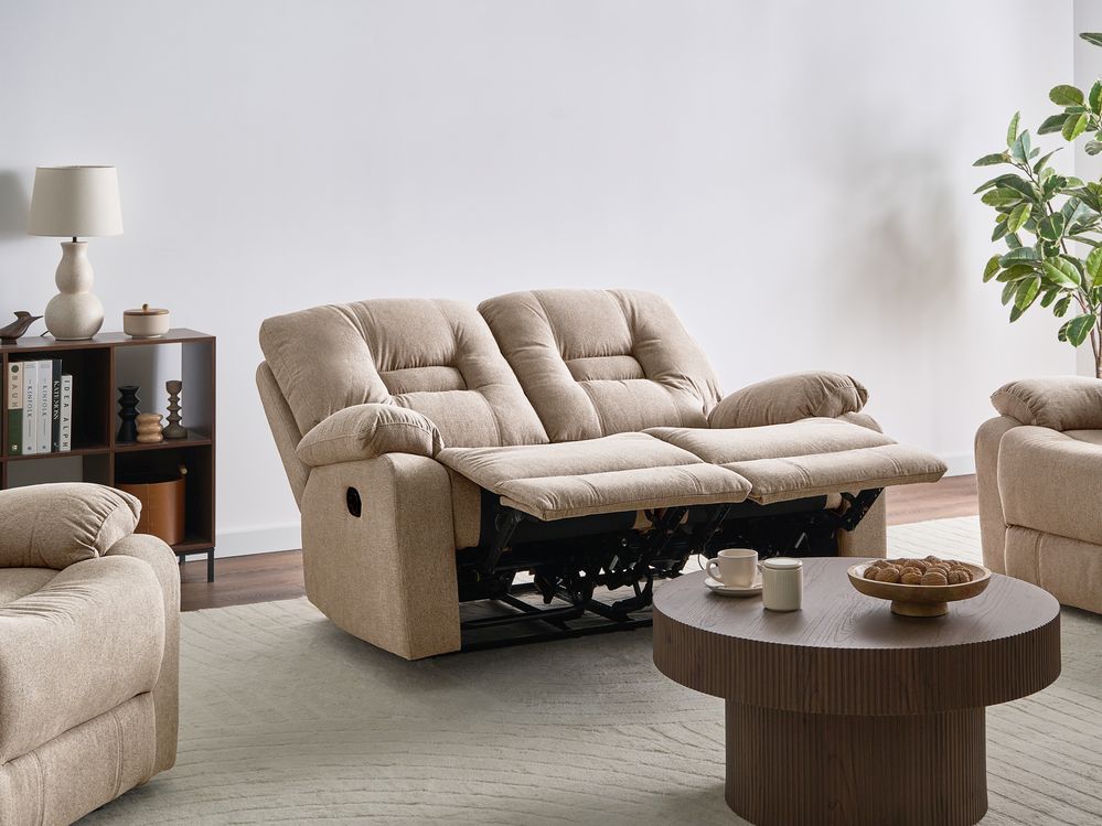 Manuell reclinersoffa 2-sits BERGEN Beige