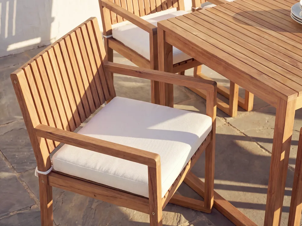 Set of 8 Garden Chair Cushions SASSARI PREMIUM 46 x 46 cm Off-White_1065128