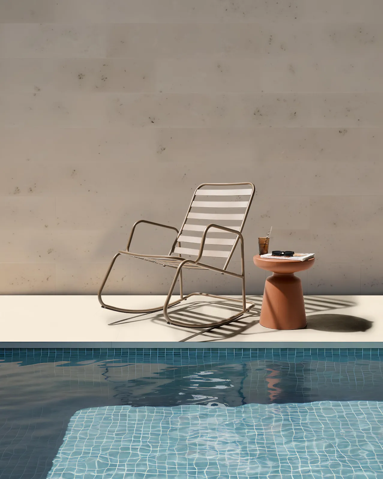 Garden Rocking Chair TURI Metal Taupe_1020853