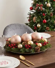 Set med 3 LED-ljus AMBROSIA 11 cm Guld_1093498