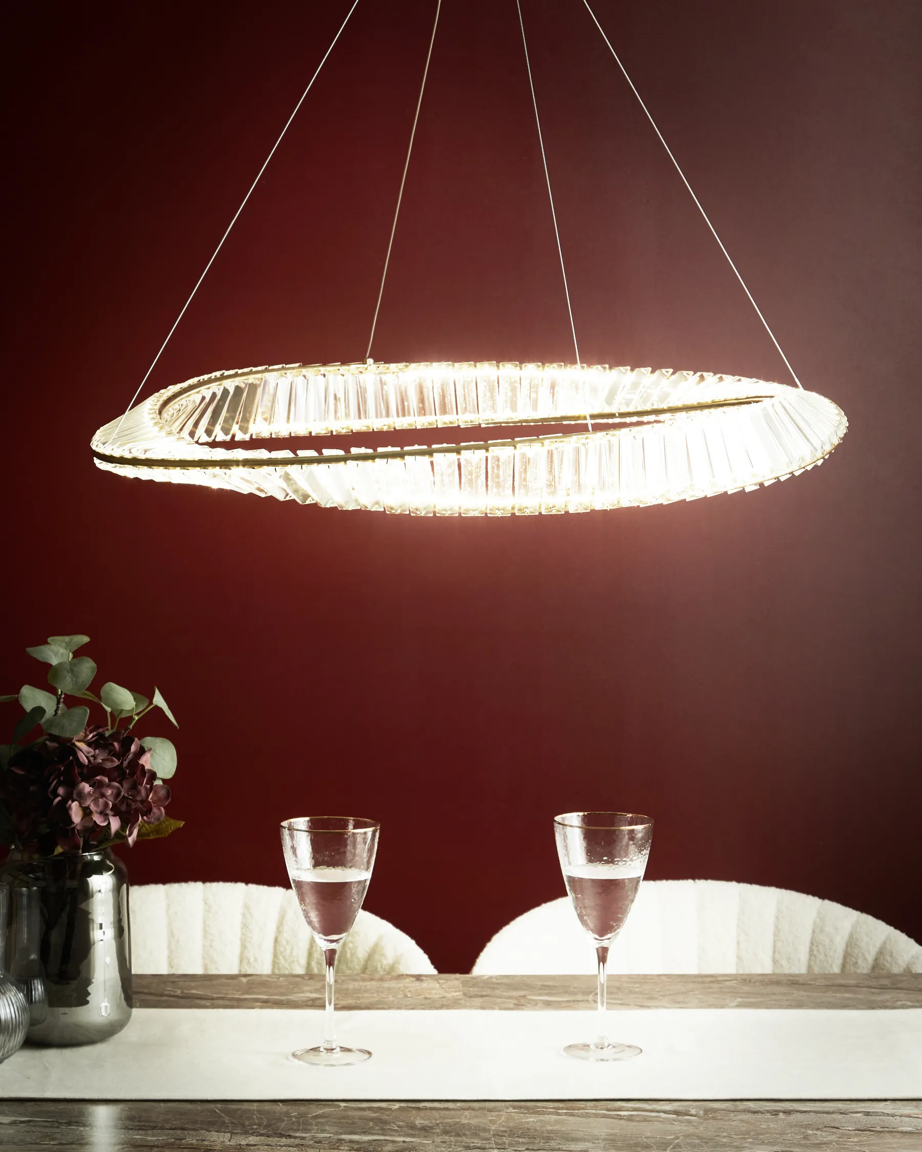 LED Chandelier ROSENDE Metal Gold_919539