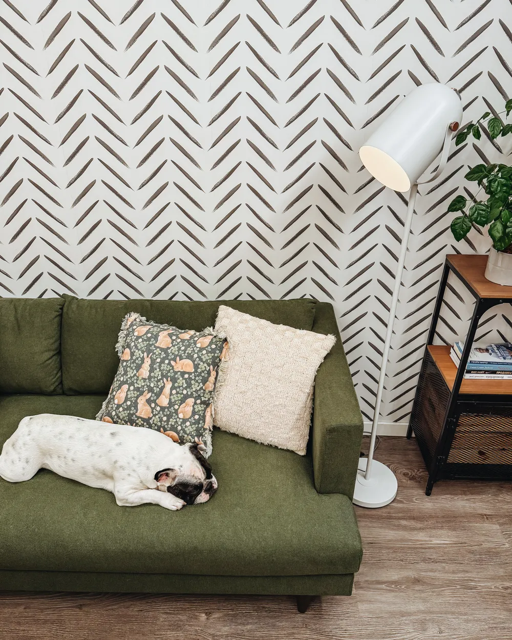 Set of 2 Decorative Cushions ALSTROEMERIA 45 x 45 cm Cotton Green Animal Pattern_973208