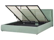 Ottoman Bed BAJONNA Velvet Mint Green 180 x 200 cm (EU Super King)_871299