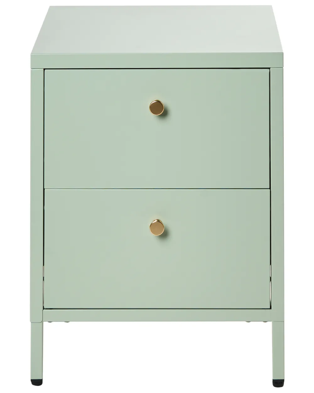 2 Drawer Bedside Table KYLEA Metal Mint Green_1053247