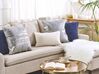Set of 2 Decorative Cushions OUJDA 50 x 50 cm Cotton Silver Geometric Pattern