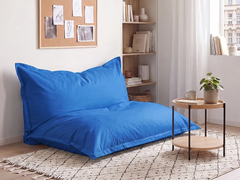 Bean Bag 600 L FUZZY 180 cm 230 cm Dark Blue