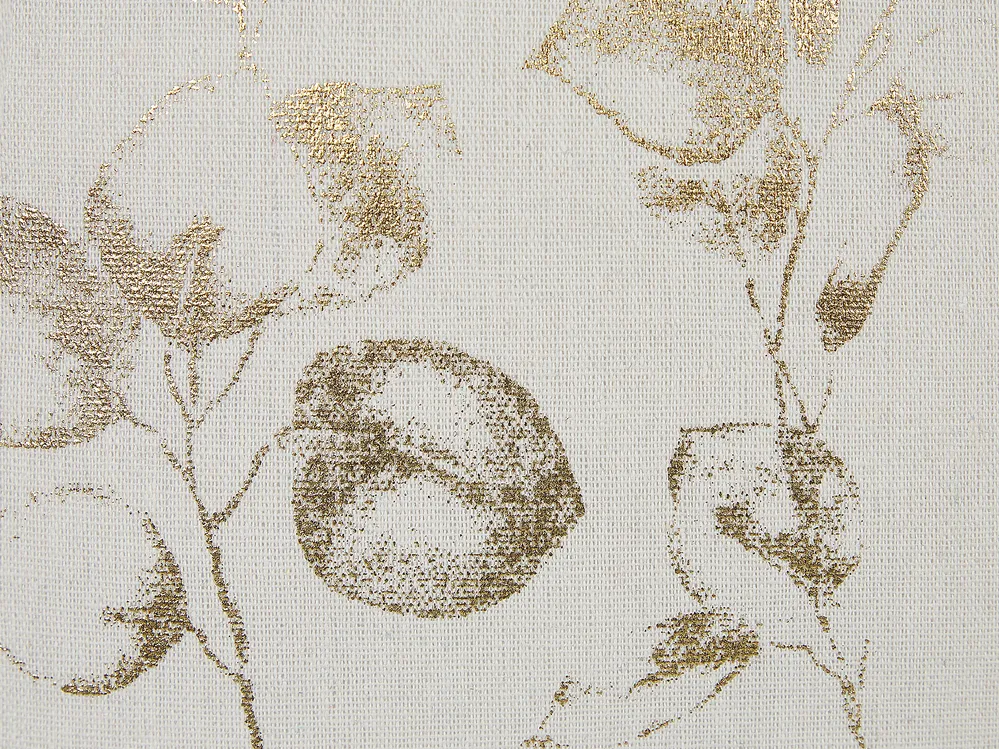 Set med 2 prydnadskuddar GOMPHRENA 45 x 45 cm Ljusbeige Växtmotiv_818553