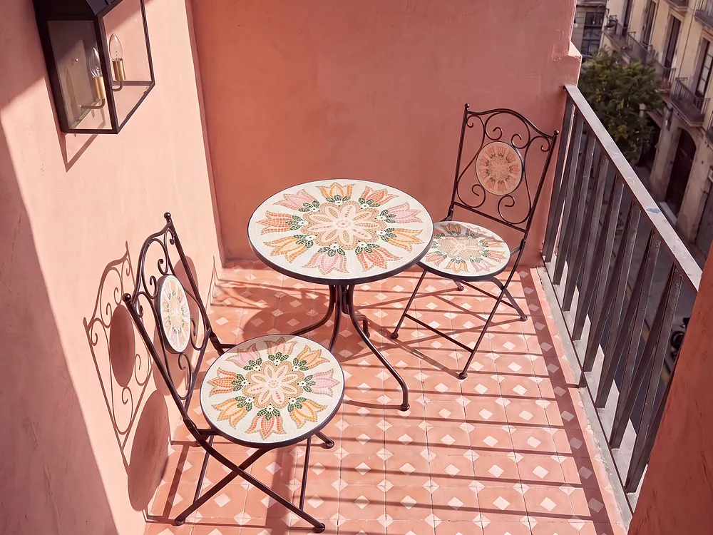 Bistro Table SETTALA 60 cm 60 cm Metal Multicolour_1155824