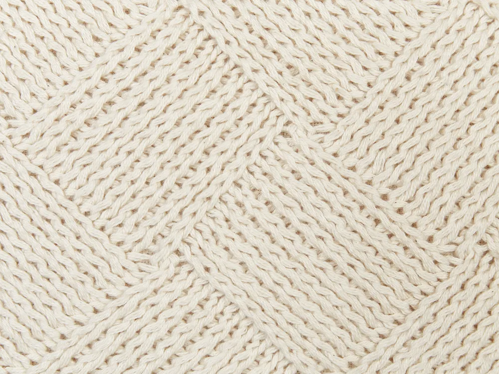 Set of 2 Decorative Cushions OBERONIA 45 x 45 cm Cotton Beige Solid_915783