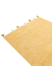 Kids Rug KODINHI  Yellow 140 x 200 cm Cotton_1155145