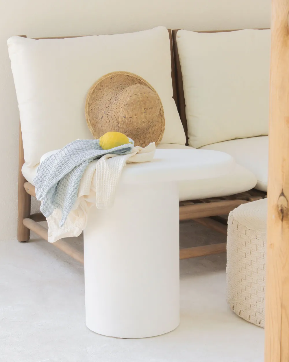 Side Table ARSOLI 43 cm 58 cm Off-White_1119028