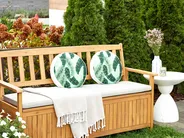 Set of 2 Outdoor Cushions BOISSANO Plant Pattern 40 x 40 cm Green_905306