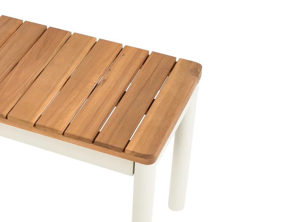Garden Dining Set with Benches 6 Seater CORRICELLA Acacia Wood Brown_1125062